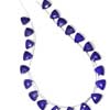 Natural Dark Blue Finest Lapis Luzuli Faceted Trillion Beads Strand Total 4 Beads (2 Pairs) Size from 10mm x 10mm approx.